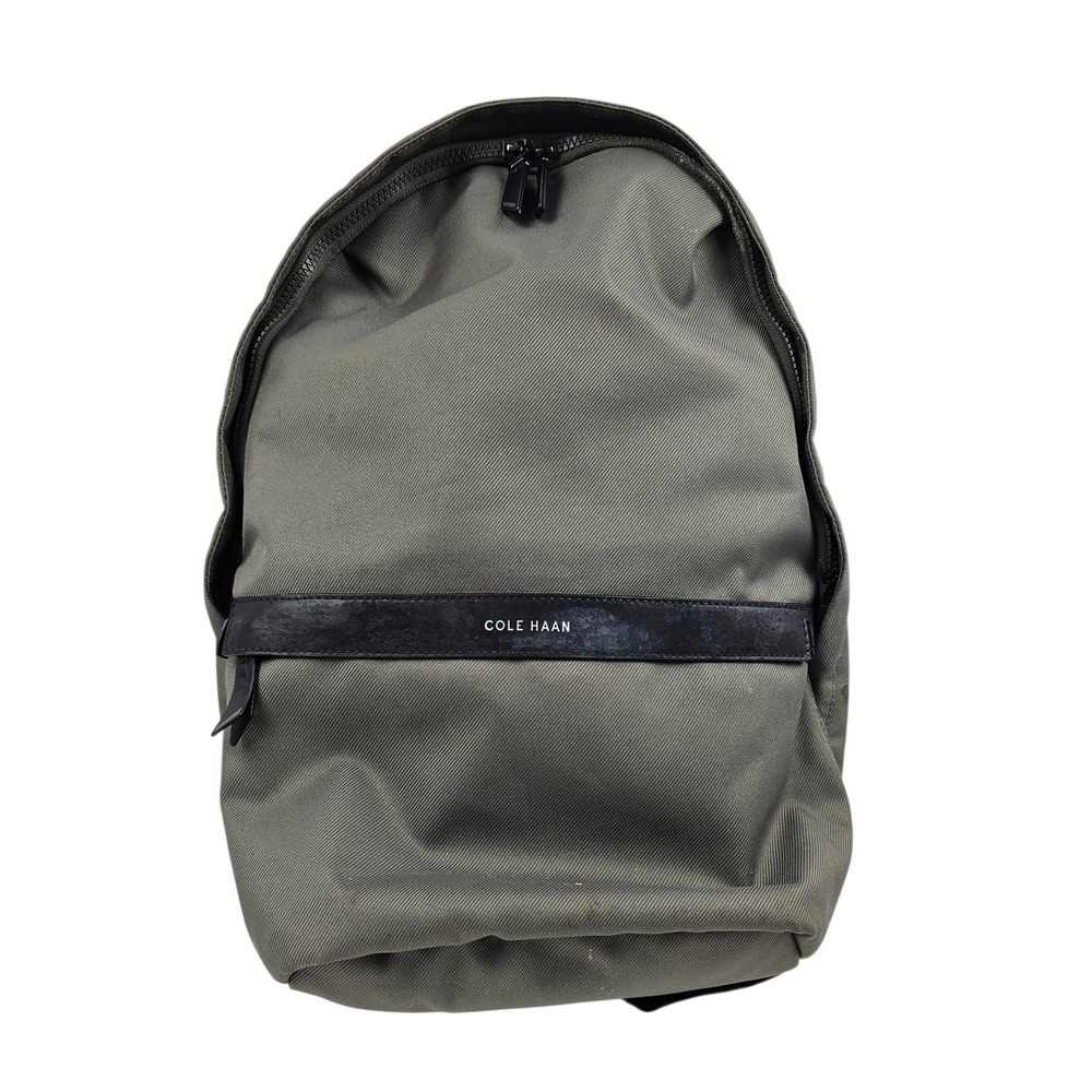 Cole Haan Grandseries Backpack Olive Green Twill Minimalist Commuter Bag
